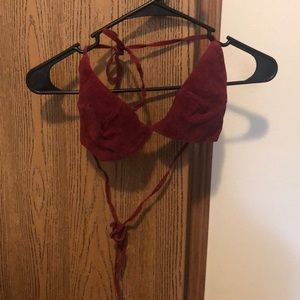 Burgundy bikini top